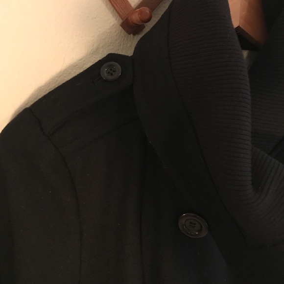 Black peacoat, oversized collar - Picture 6 of 7